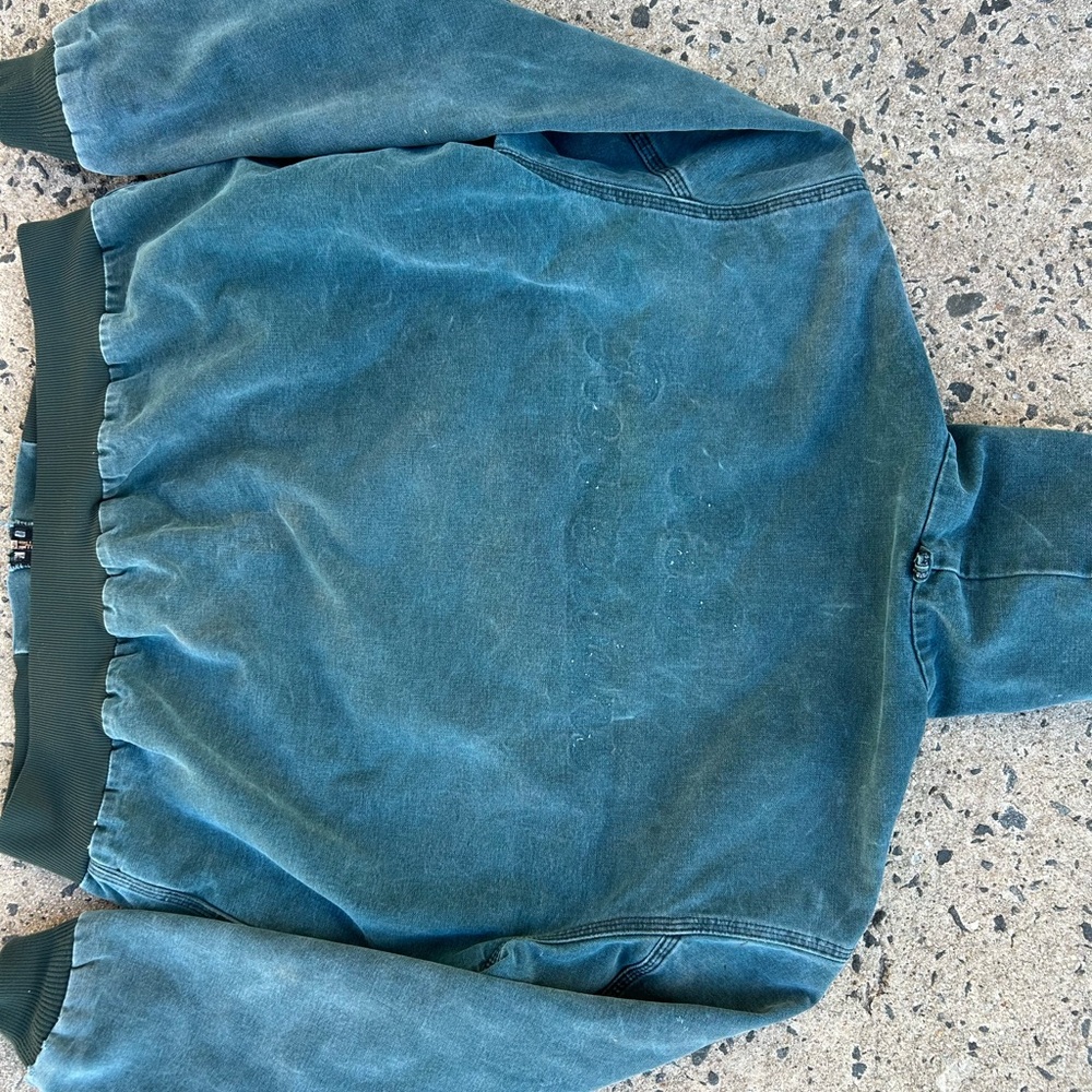 VTG Rare Carhartt Men's Active Jacket Hunter Green JQ243 Size XL Distressed - Picture 10 of 10